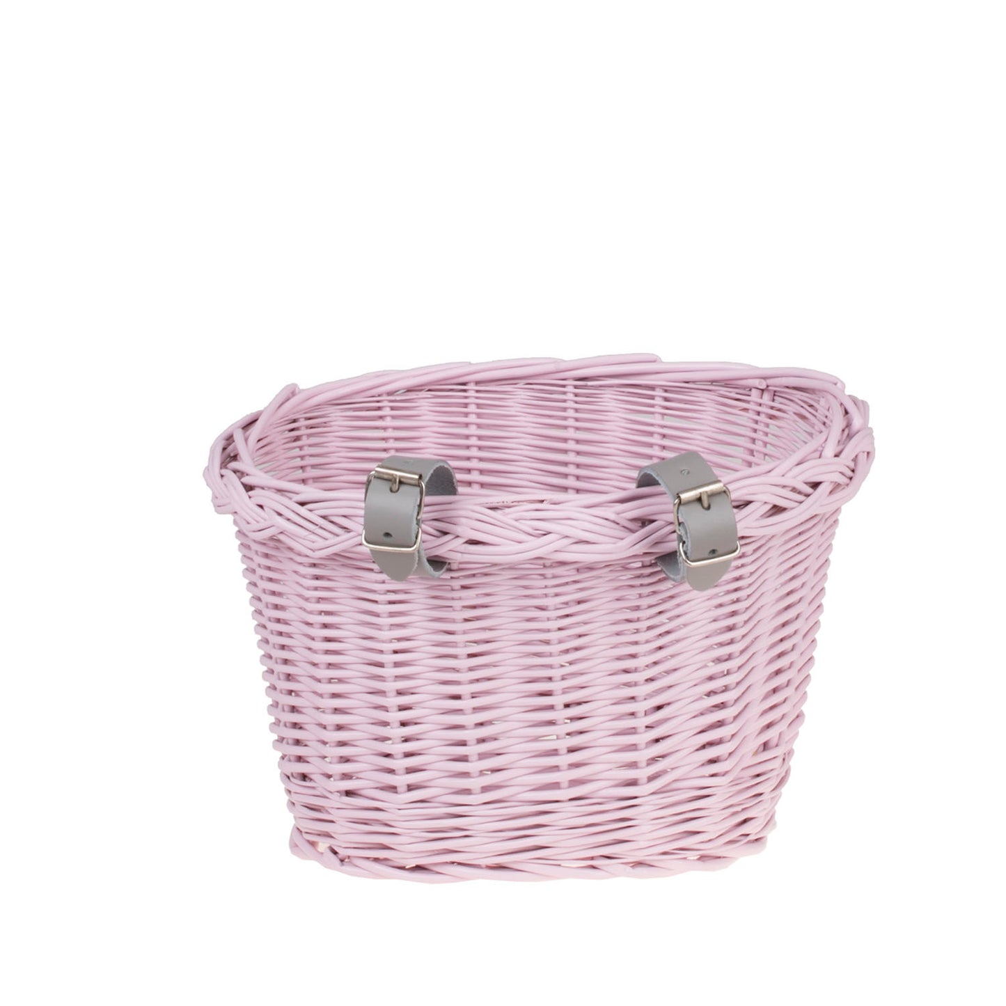 Paulus wiklinowy koszyczek rowerowy z paskami TheWickerStories