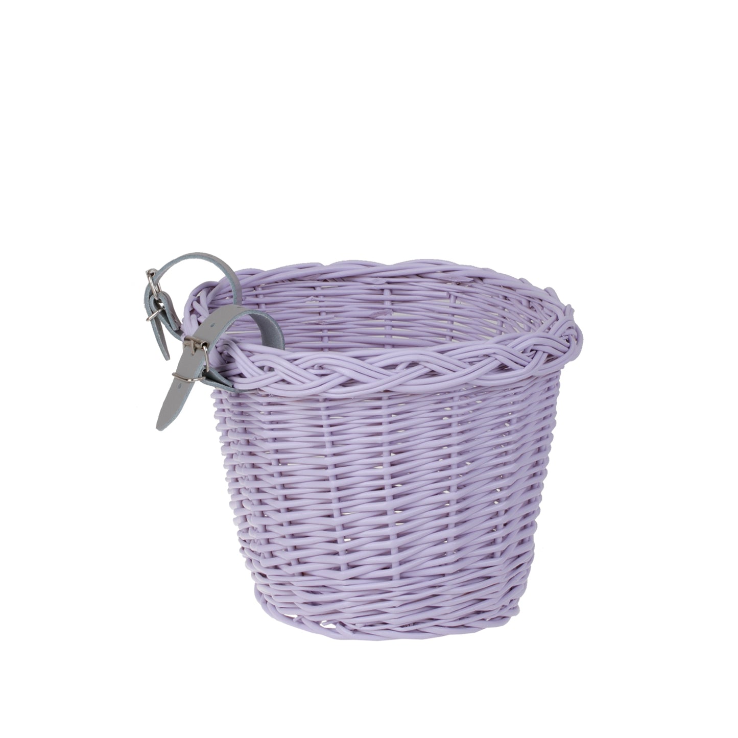 Paulus wiklinowy koszyczek rowerowy z paskami TheWickerStories