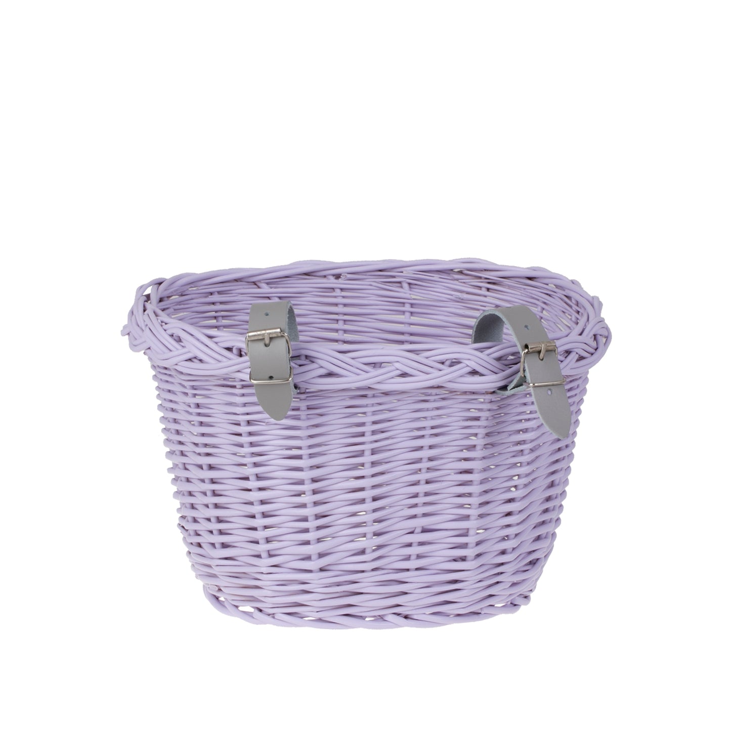 Paulus wiklinowy koszyczek rowerowy z paskami TheWickerStories