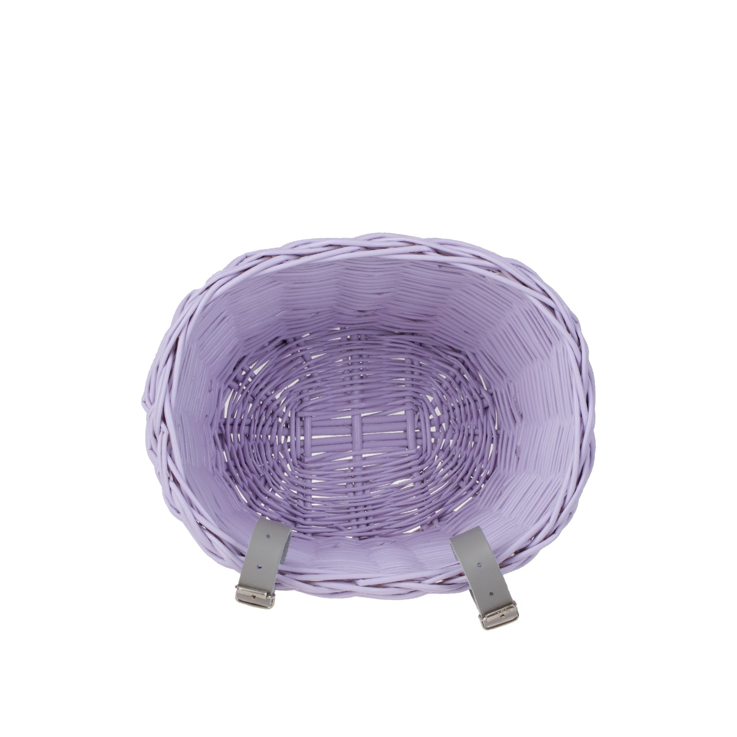 Paulus wiklinowy koszyczek rowerowy z paskami TheWickerStories