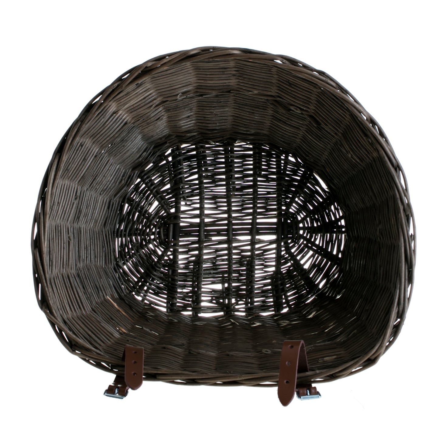 Paulus wiklinowy kosz na rower na kierownicę z paskami skórzanymi TheWickerStories