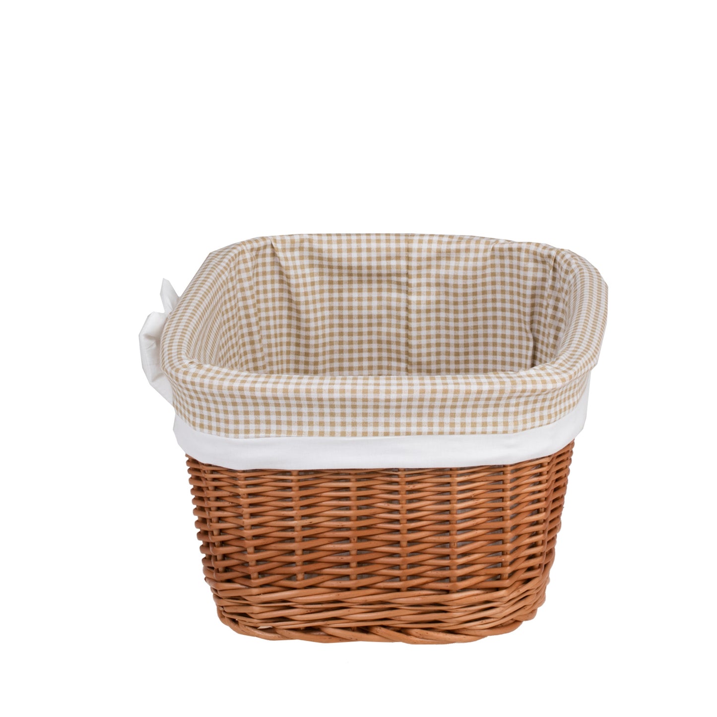 Nestor wiklinowy koszyk z beżowym obszyciem TheWickerStories