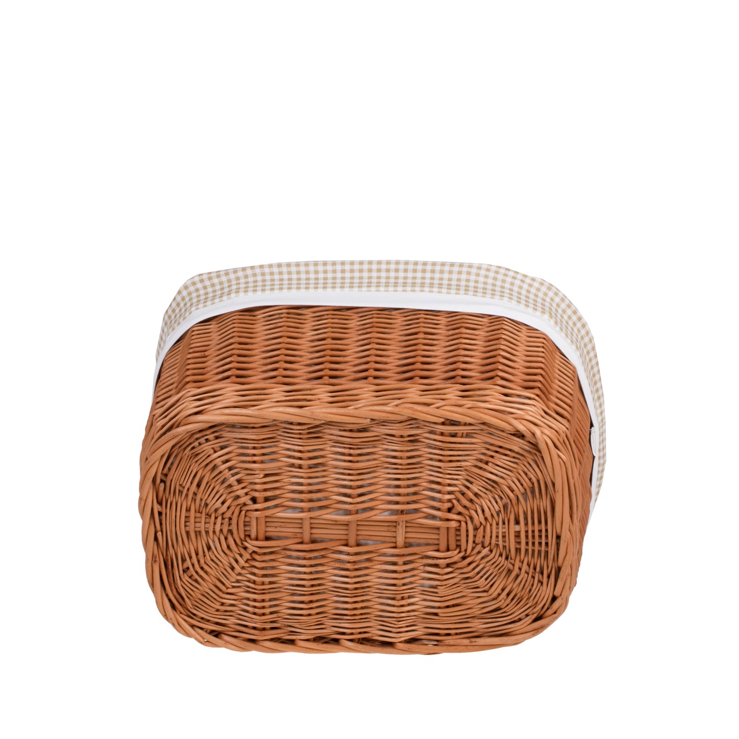 Nestor wiklinowy koszyk z beżowym obszyciem TheWickerStories