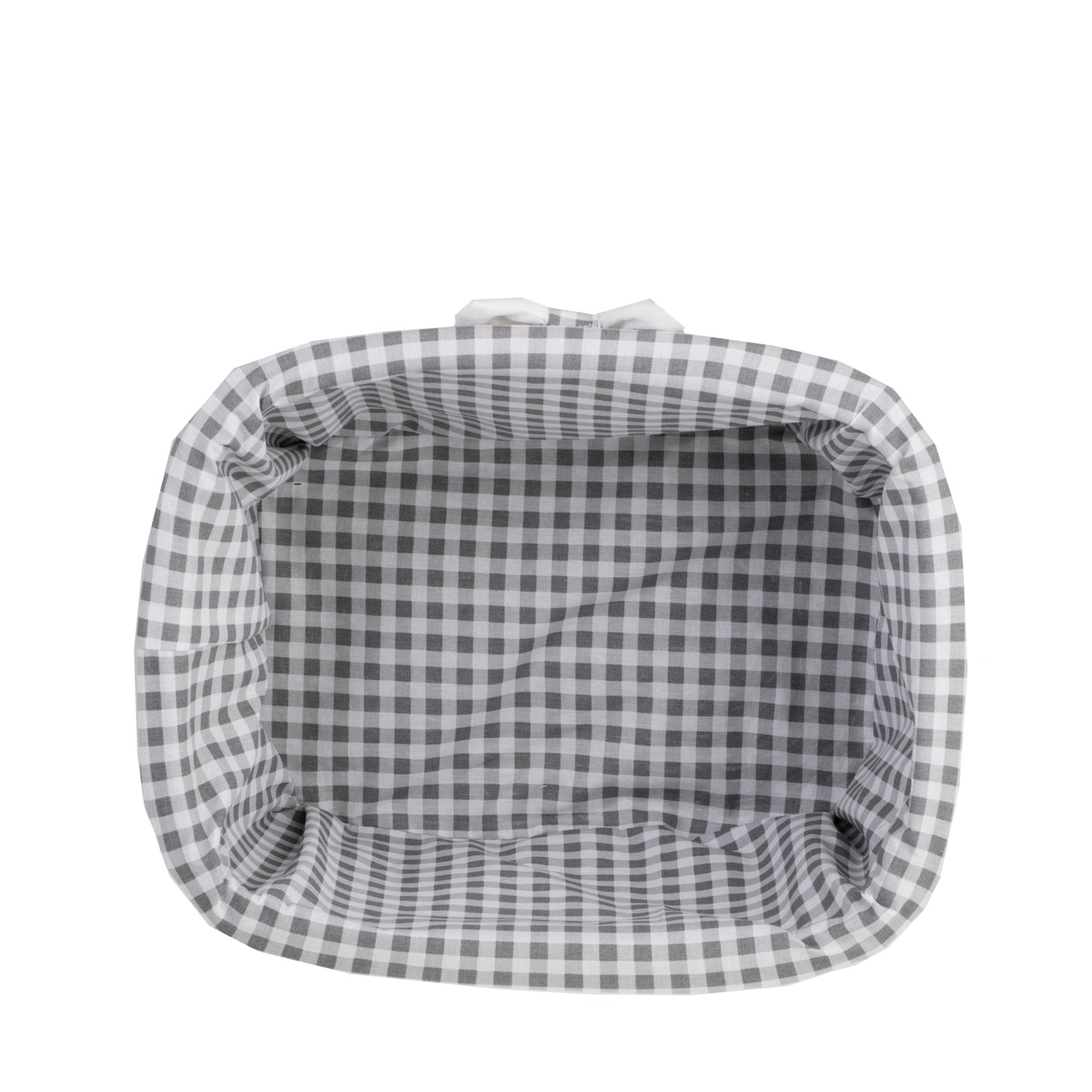 Nestor wiklinowy koszyczek z szarym obszyciem TheWickerStories