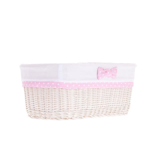 Nestor wiklinowy koszyczek z białym obszyciem TheWickerStories
