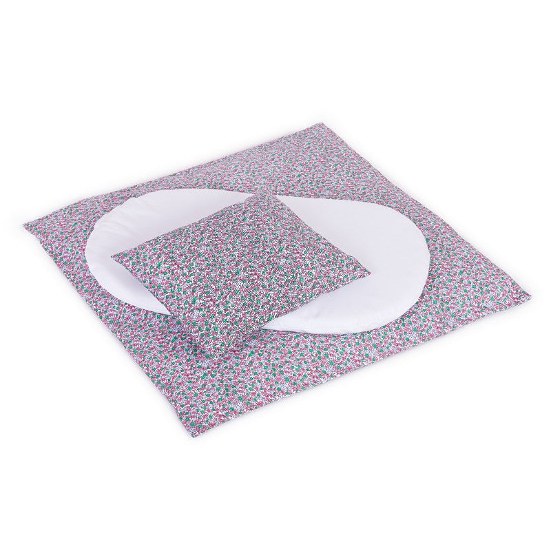 Papilio wiklinowy wózek dla niemowląt z białym obszyciem, kołderką i poduszką, na kółkach z dolnym koszem TheWickerStories