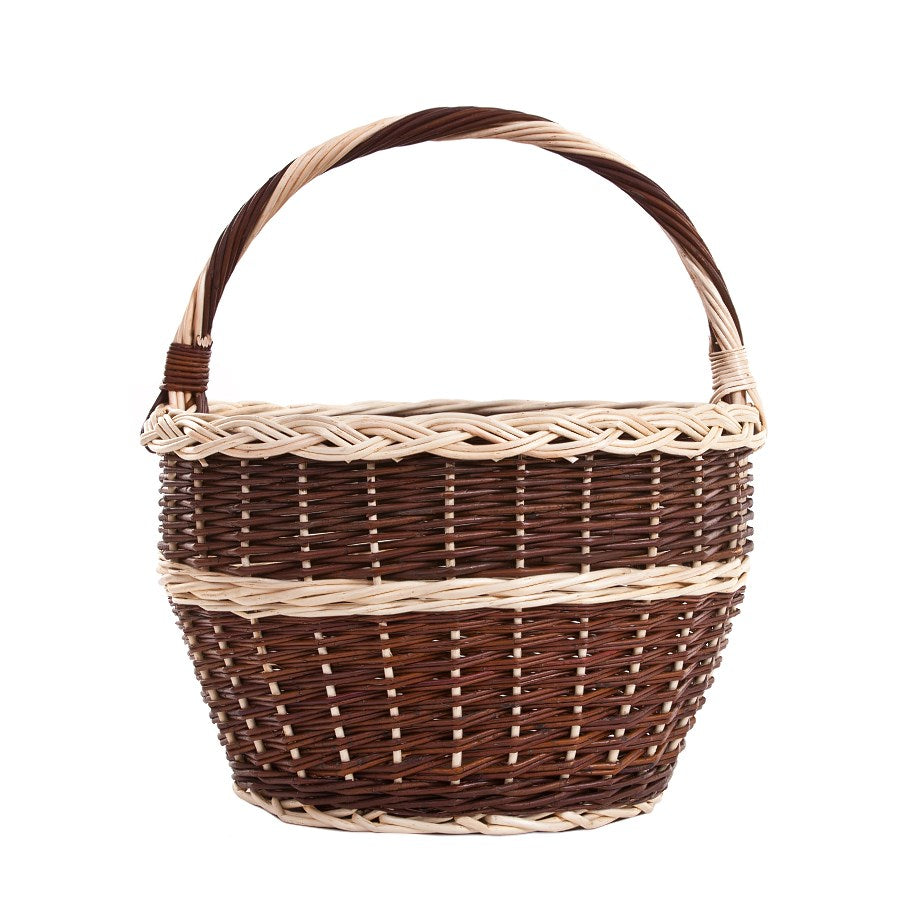 Viforia wiklinowy kosz na zbiory i zakupy z rączką TheWickerStories