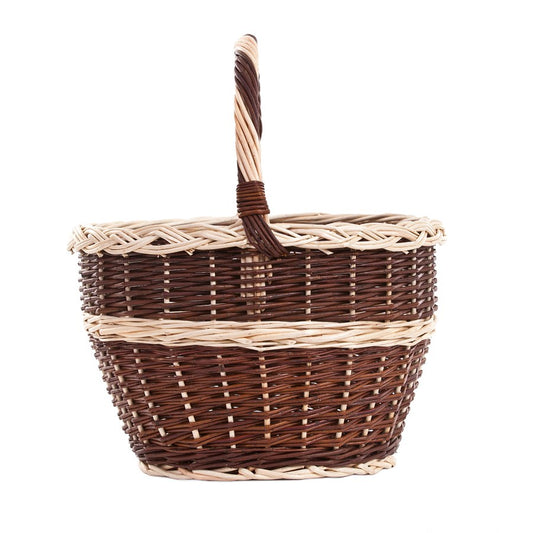 Viforia wiklinowy kosz na zbiory i zakupy z rączką TheWickerStories