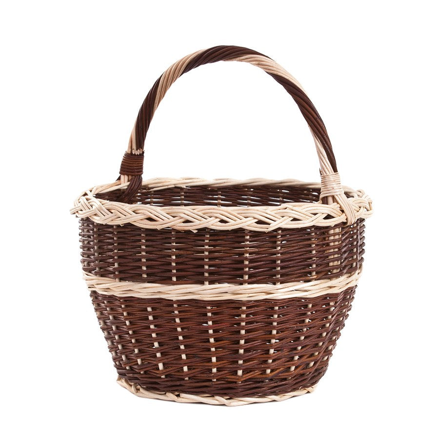 Viforia wiklinowy kosz na zbiory i zakupy z rączką TheWickerStories