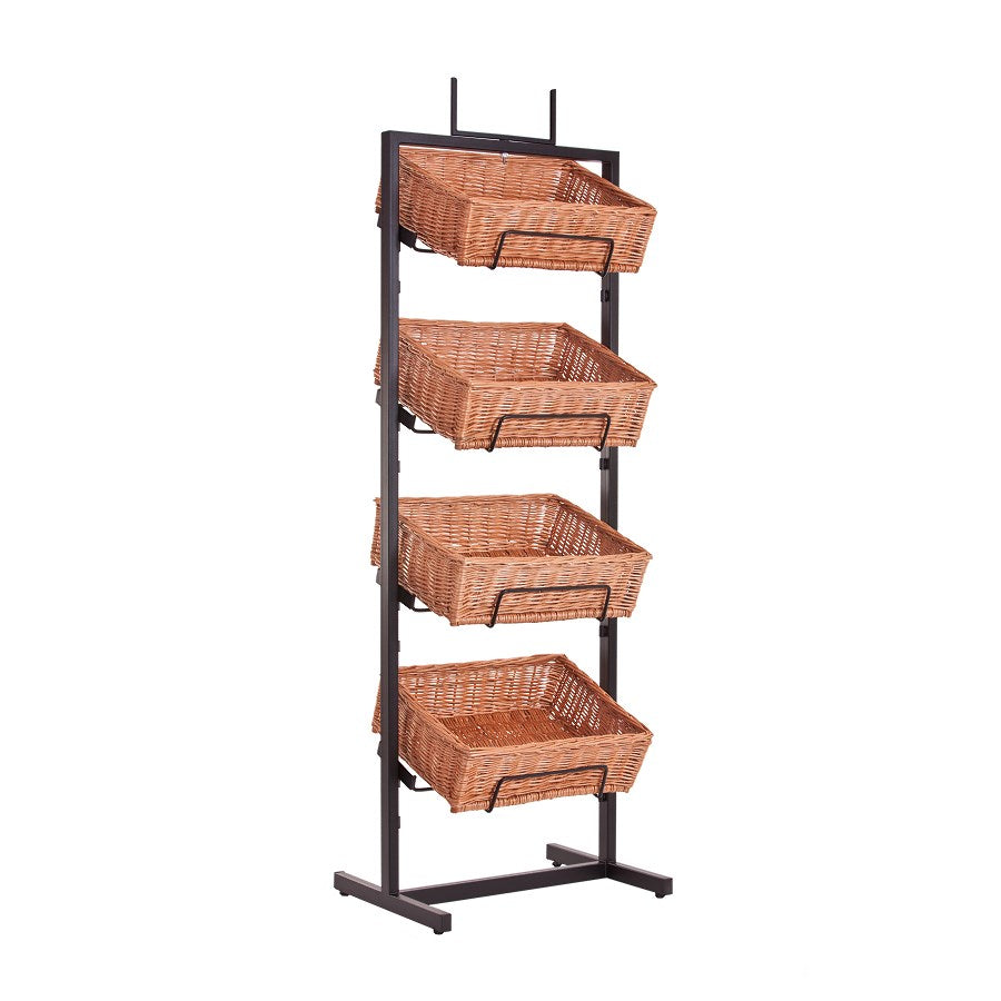 Kerodon stojak metalowy z 4 wiklinowymi koszykami TheWickerStories