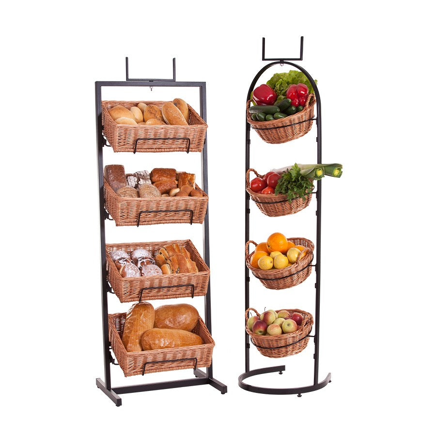 Kerodon stojak metalowy z 4 wiklinowymi koszykami TheWickerStories