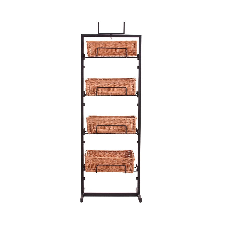 Kerodon stojak metalowy z 4 wiklinowymi koszykami TheWickerStories