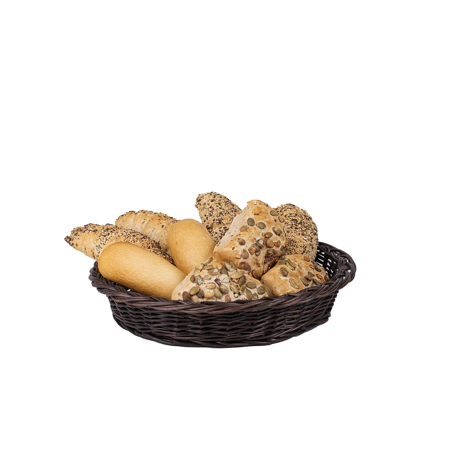 Kustoria wiklinowy stojak ekspozycyjny na ladę, z 4 koszami TheWickerStories