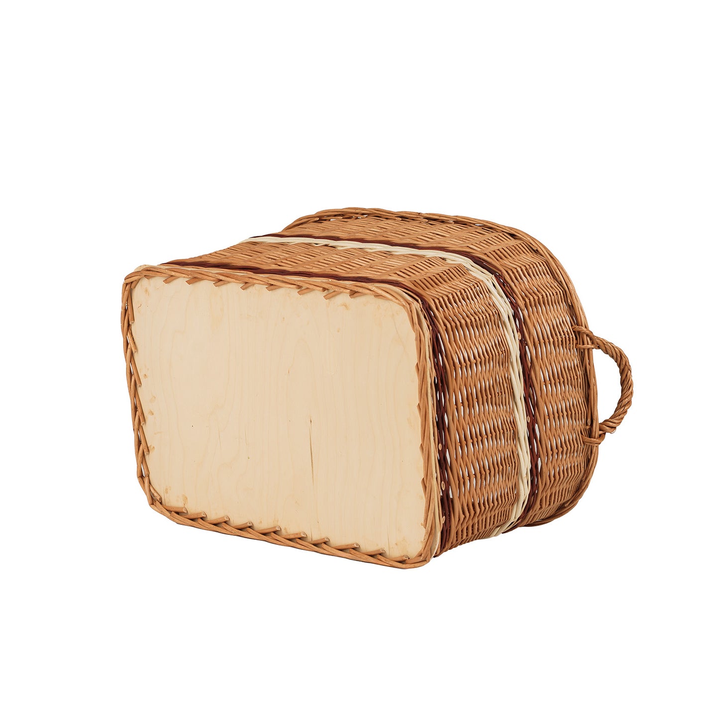 Forselia wiklinowy kosz na drewno kominkowe z uchwytami TheWickerStories