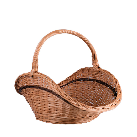 Fumaria wiklinowy kosz na drewno kominkowe z rączką TheWickerStories