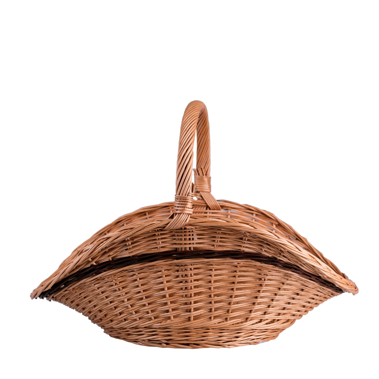 Fumaria wiklinowy kosz na drewno kominkowe z rączką TheWickerStories