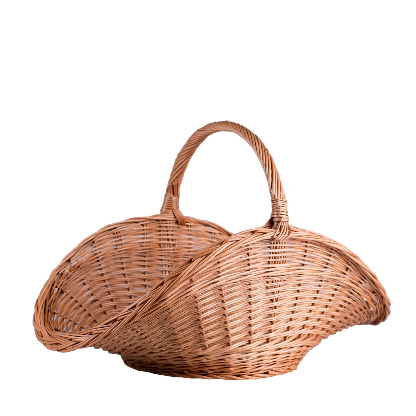 Fumaria wiklinowy kosz na drewno kominkowe z rączką TheWickerStories