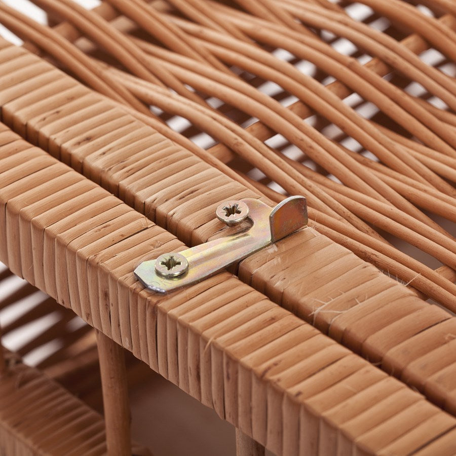 Tulipa wiklinowy transporter dla ptaków z rączką, otwierany od góry i z boku TheWickerStories