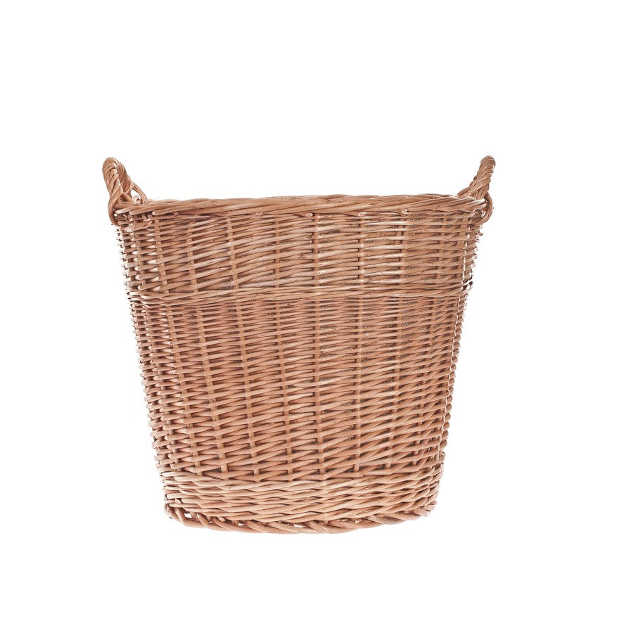 Fragaria wiklinowy kosz na drewno kominkowe z jutowym obszyciem, z uchwytami TheWickerStories