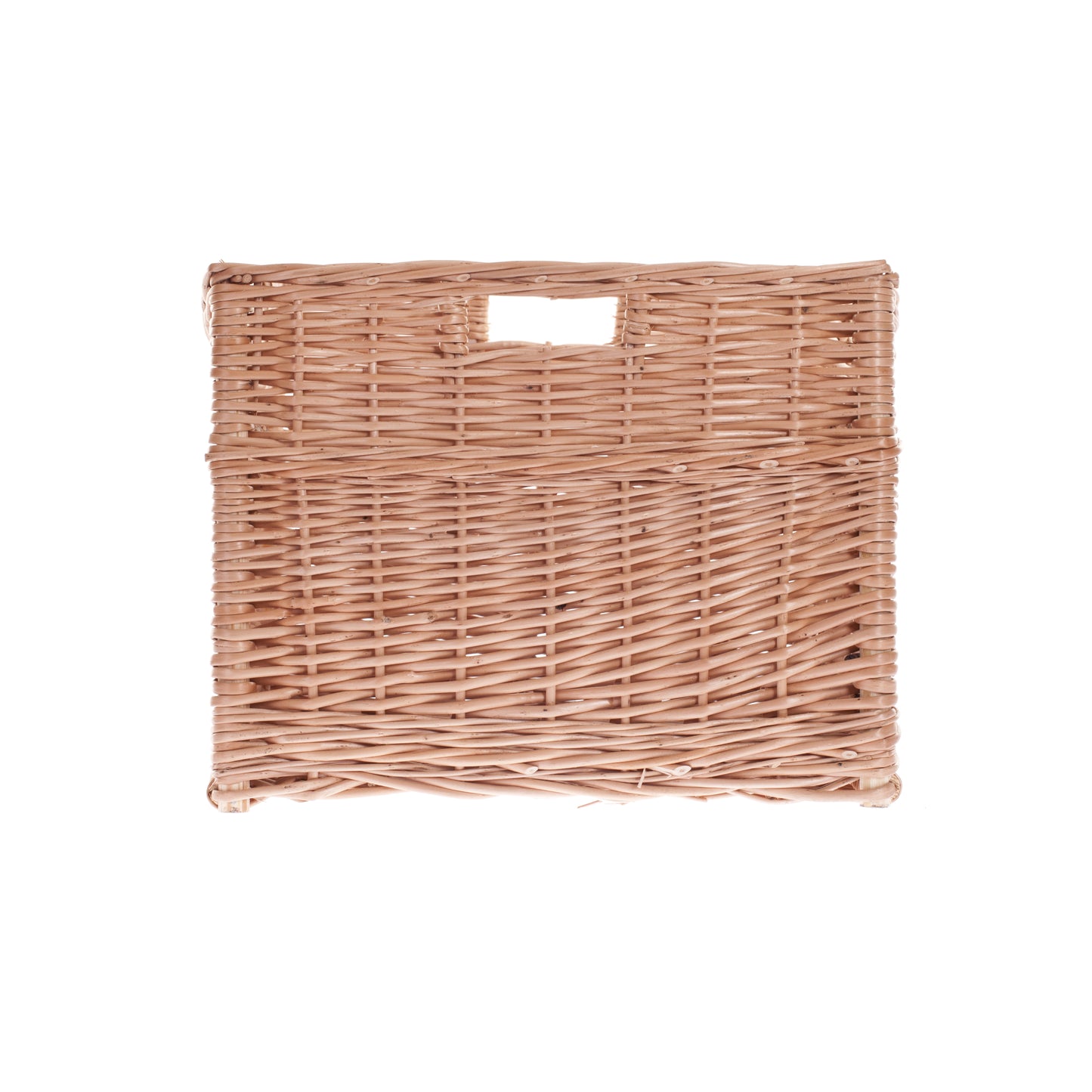 Felloria wiklinowy kosz na drewno kominkowe z uchwytami TheWickerStories