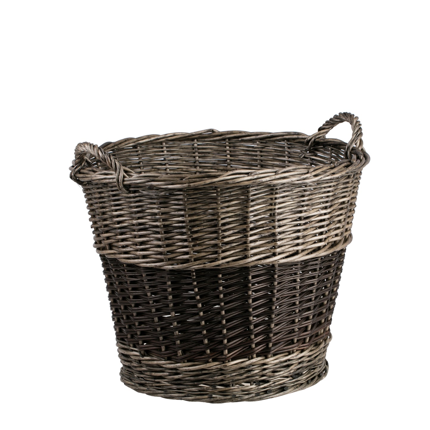 Fiorenia wiklinowy kosz na drewno kominkowe z uchwytami TheWickerStories