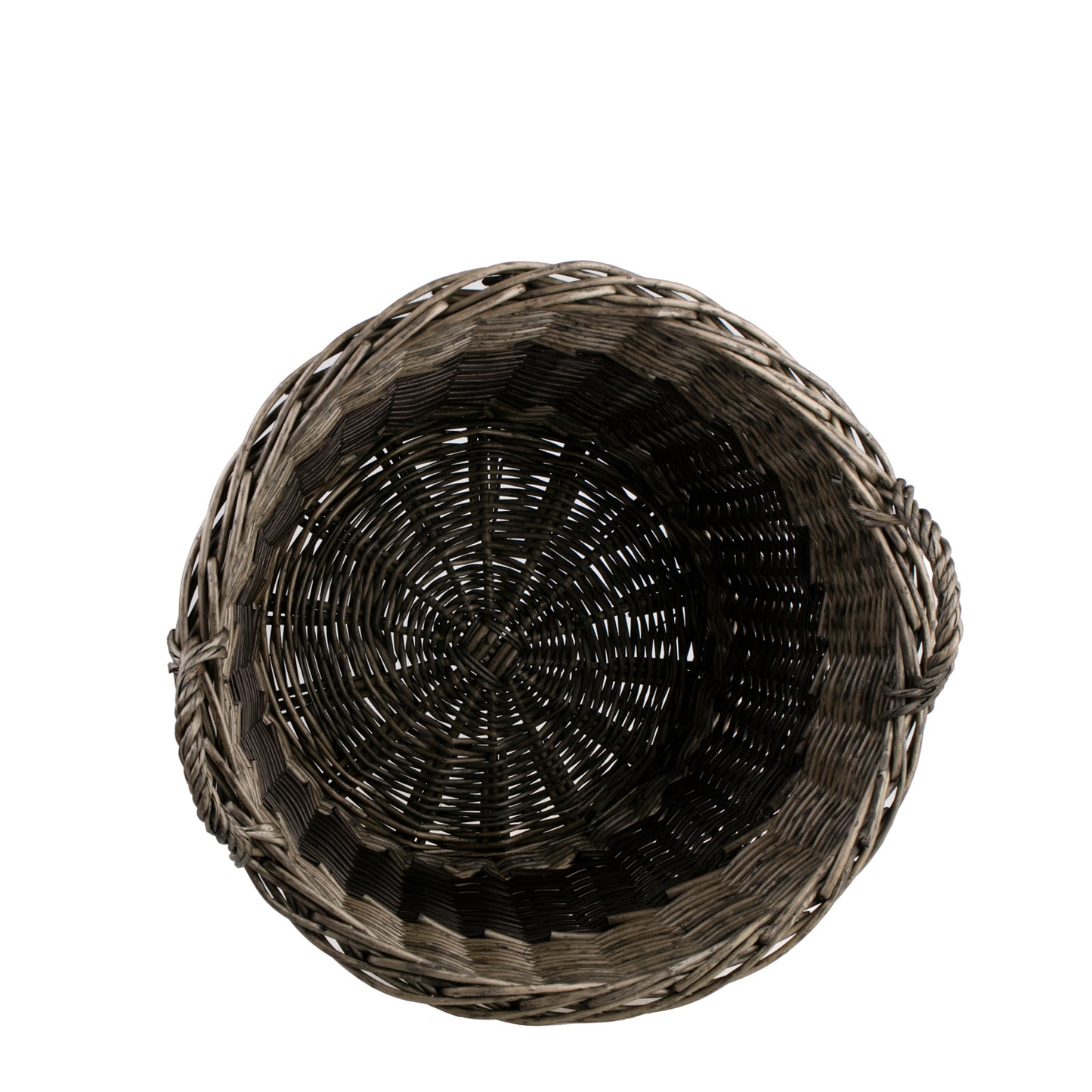 Fiorenia wiklinowy kosz na drewno kominkowe z uchwytami TheWickerStories