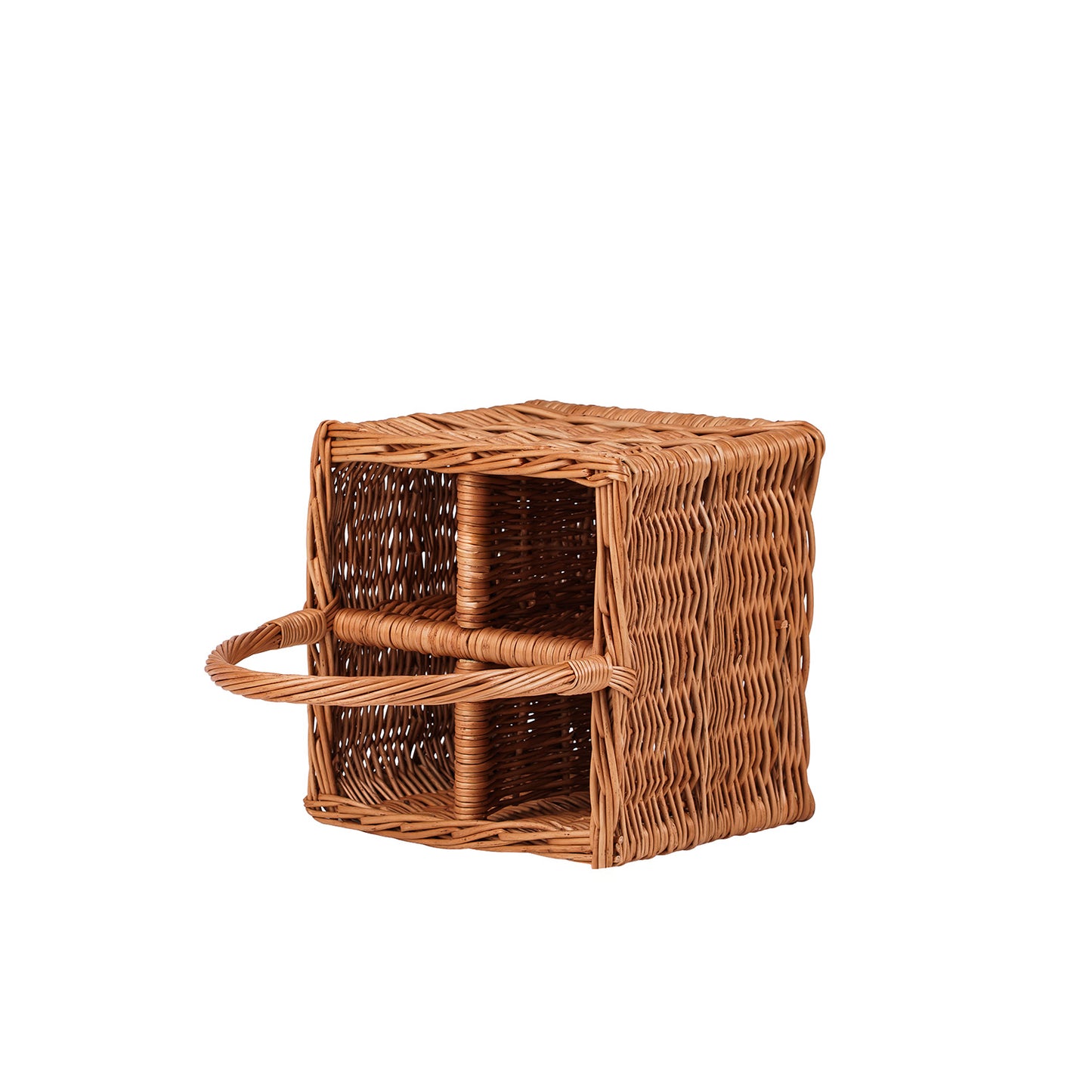 Gaudios wiklinowy koszyk na butelki z przegrodami i rączką TheWickerStories