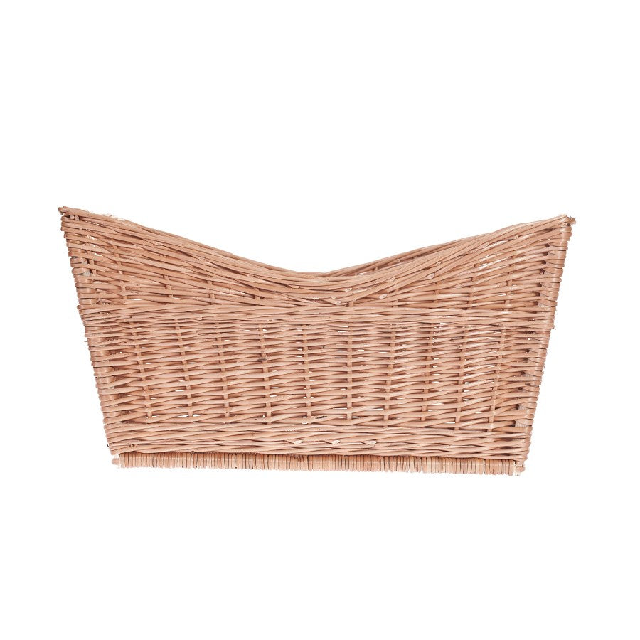 Fustoria wiklinowy kosz na drewno kominkowe z uchwytami TheWickerStories