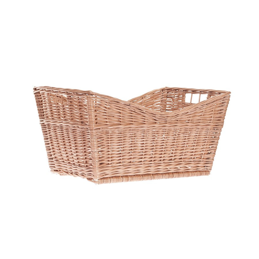 Fustoria wiklinowy kosz na drewno kominkowe z uchwytami TheWickerStories