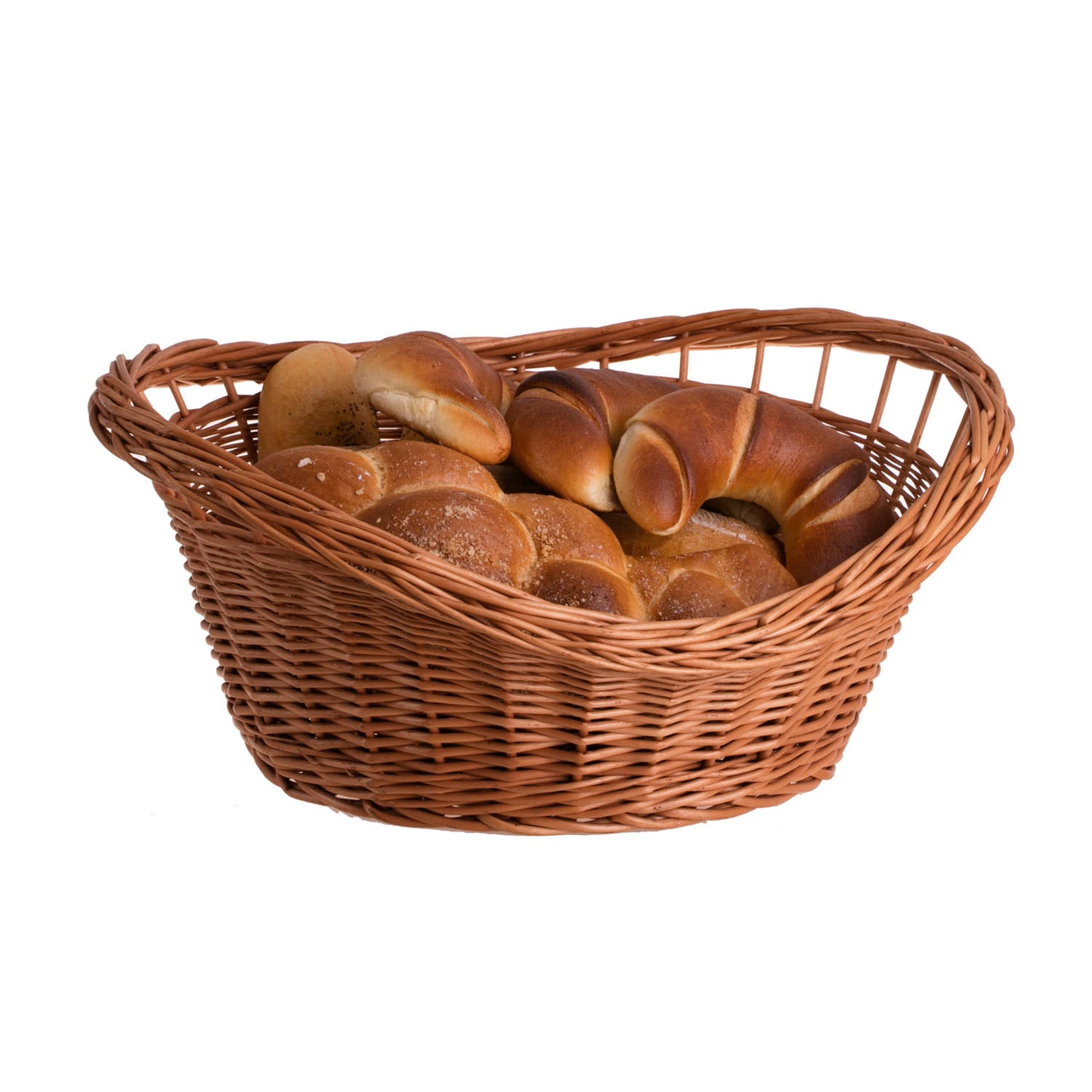 Trolloria wiklinowy kosz na pieczywo i owoce z uchwytami TheWickerStories