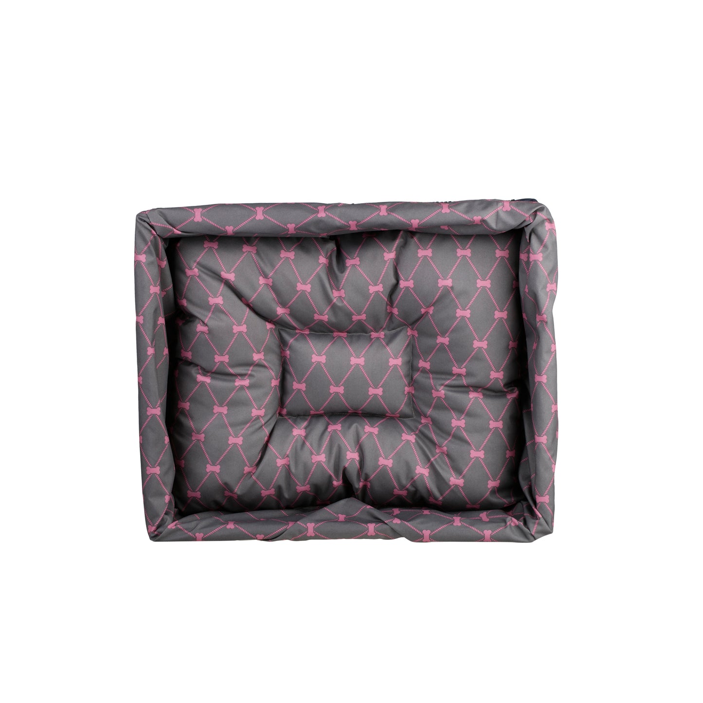 Epimoria wiklinowy kosz dla psa i kota z szarym obszyciem i poduszką TheWickerStories