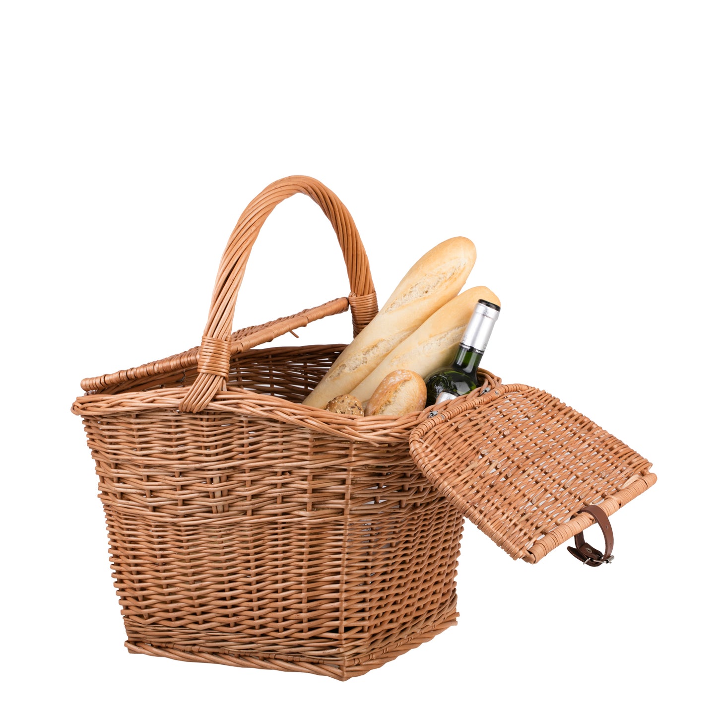 Kerria wiklinowy kosz piknikowy z pokrywą i rączką TheWickerStories
