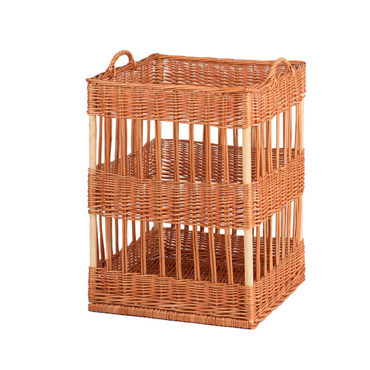 Briza wiklinowy stojak na bagietki i pieczywo z uchwytami TheWickerStories