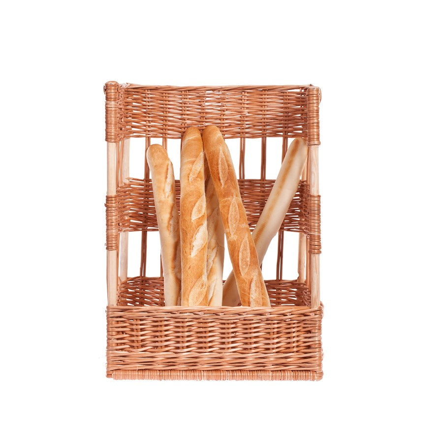 Briza wiklinowy stojak na bagietki do ekspozycji pieczywa, wolnostojący TheWickerStories