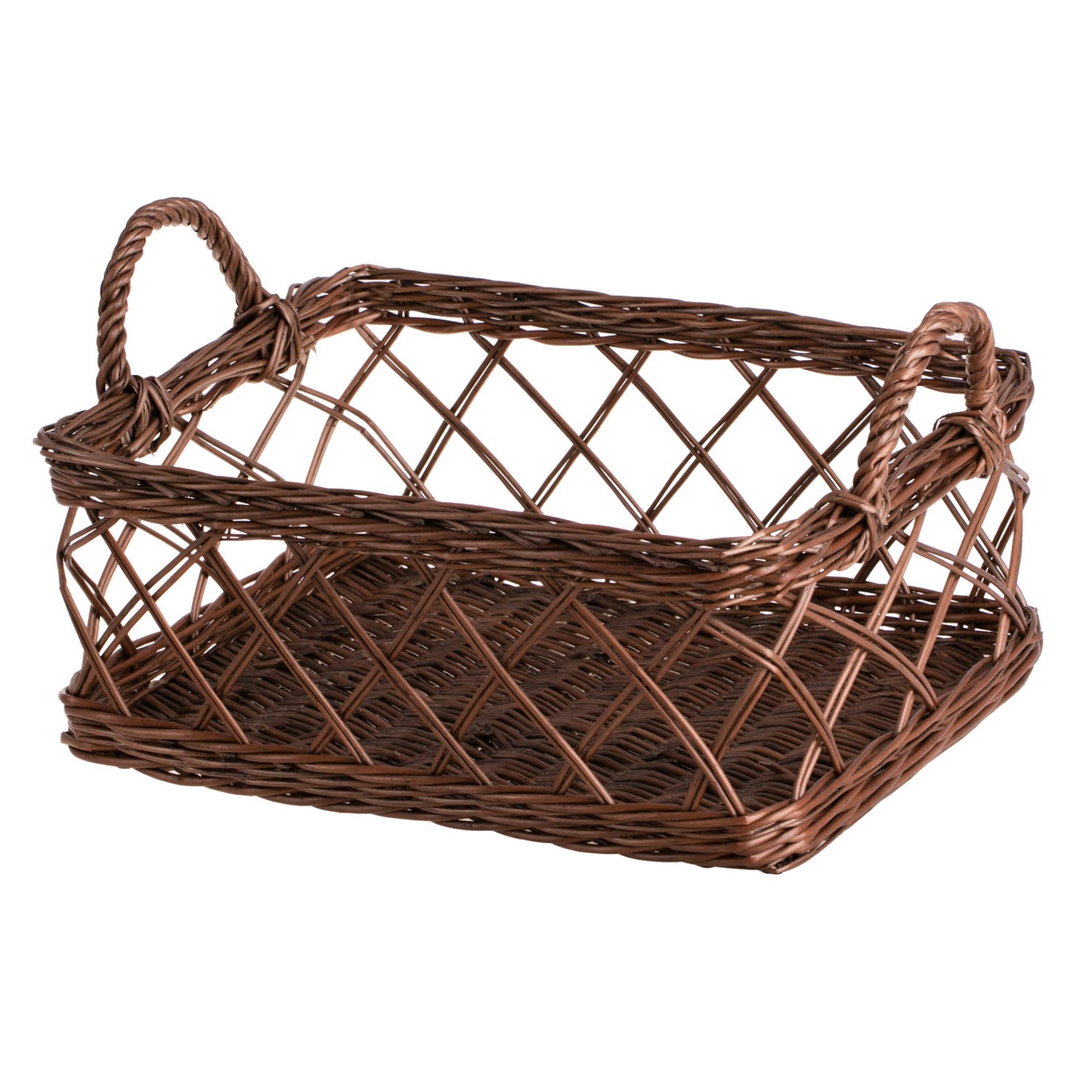 Arvina wiklinowy kosz do serwowania na śniadanie i kawę, z uchwytami TheWickerStories