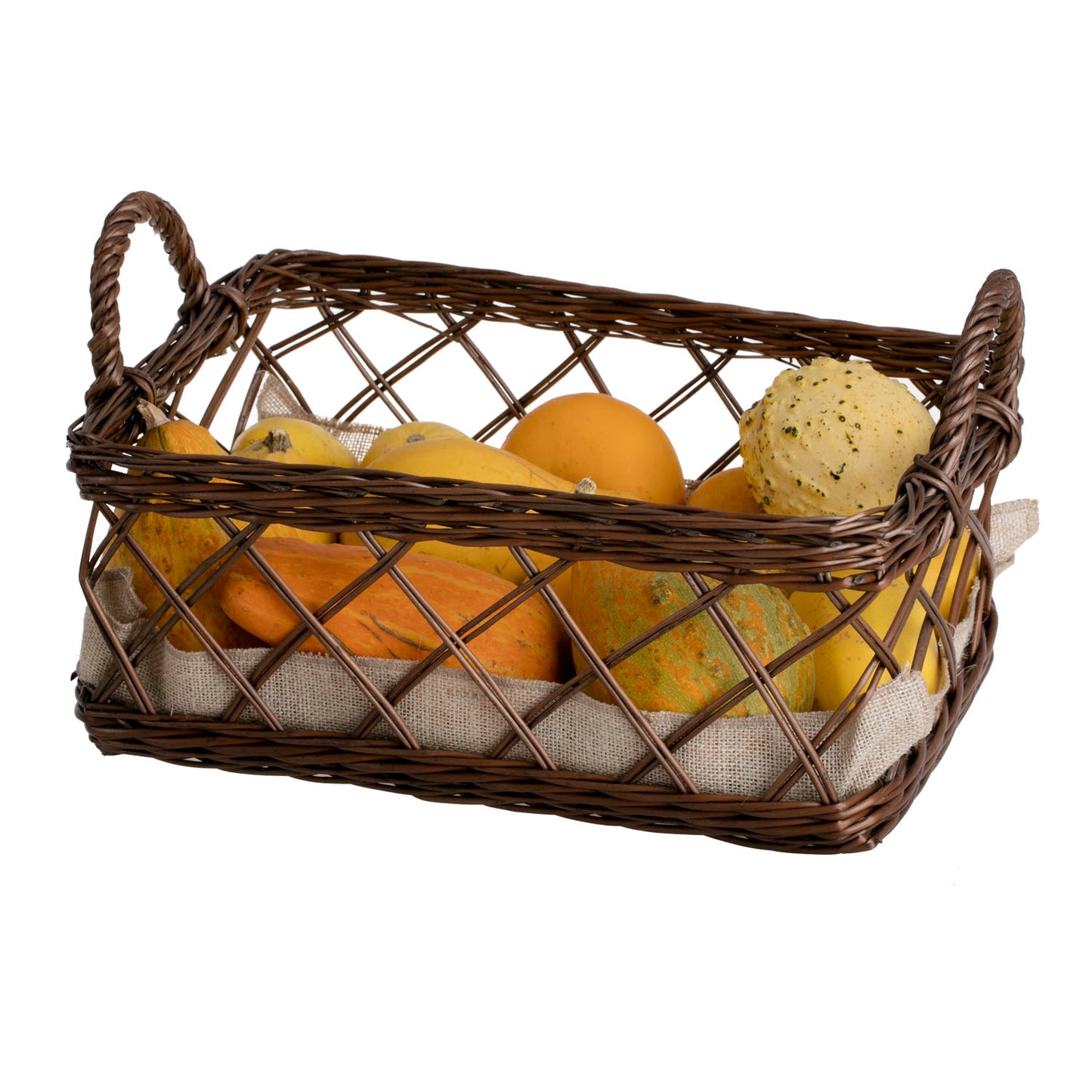 Arvina wiklinowy kosz do serwowania na śniadanie i kawę, z uchwytami TheWickerStories