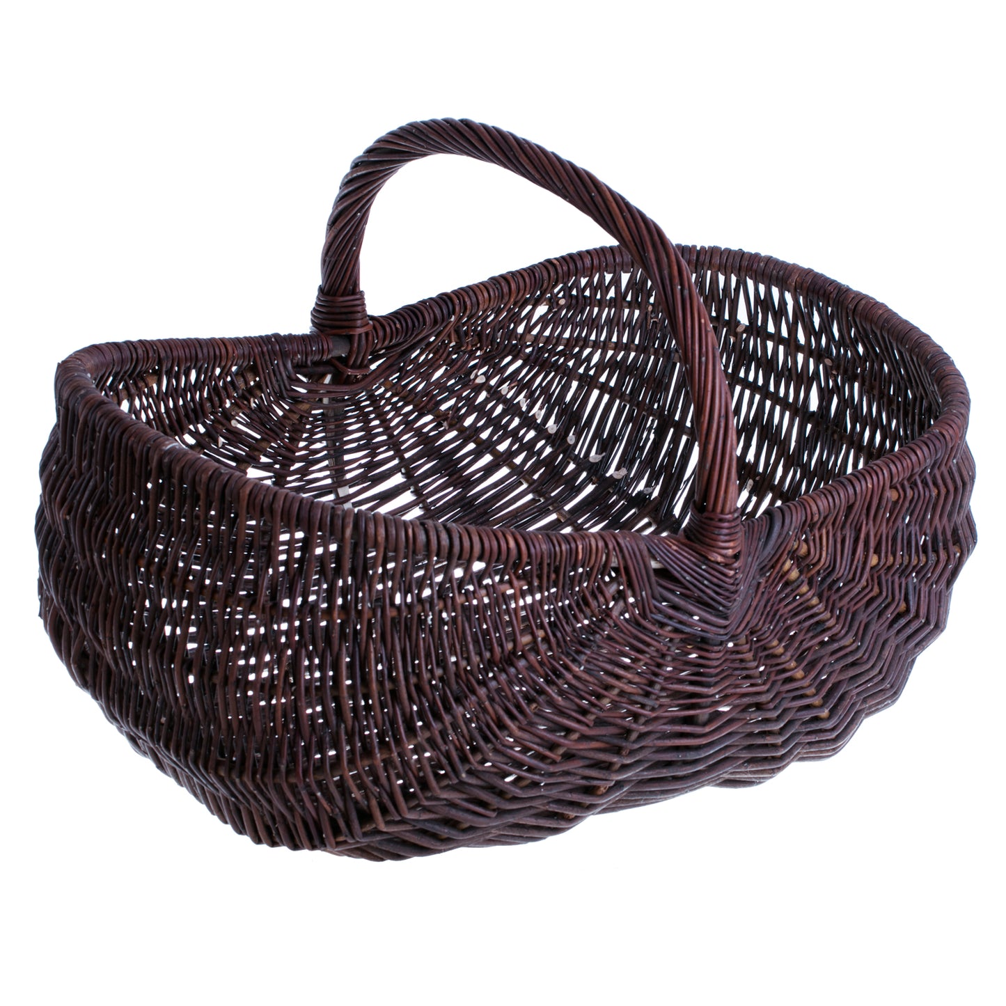 Faleria wiklinowy kosz na drewno do kominka, z rączką TheWickerStories