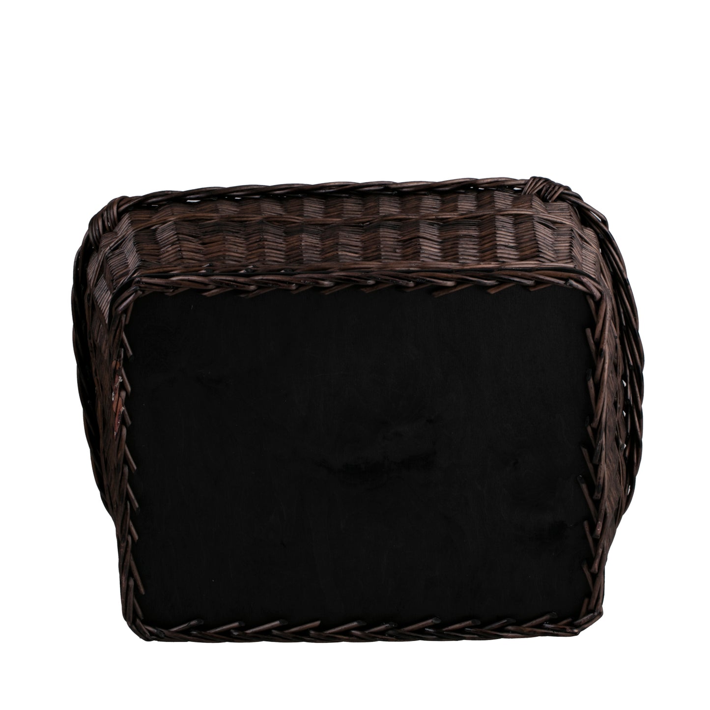 Fioras wiklinowy kosz na drewno kominkowe z beżowym obszyciem, z uchwytami TheWickerStories