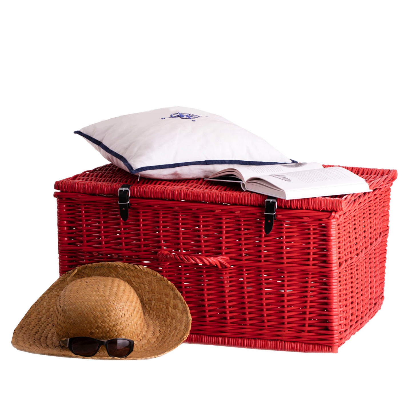 Viviana wiklinowa walizka z rączką i zamknięciem TheWickerStories