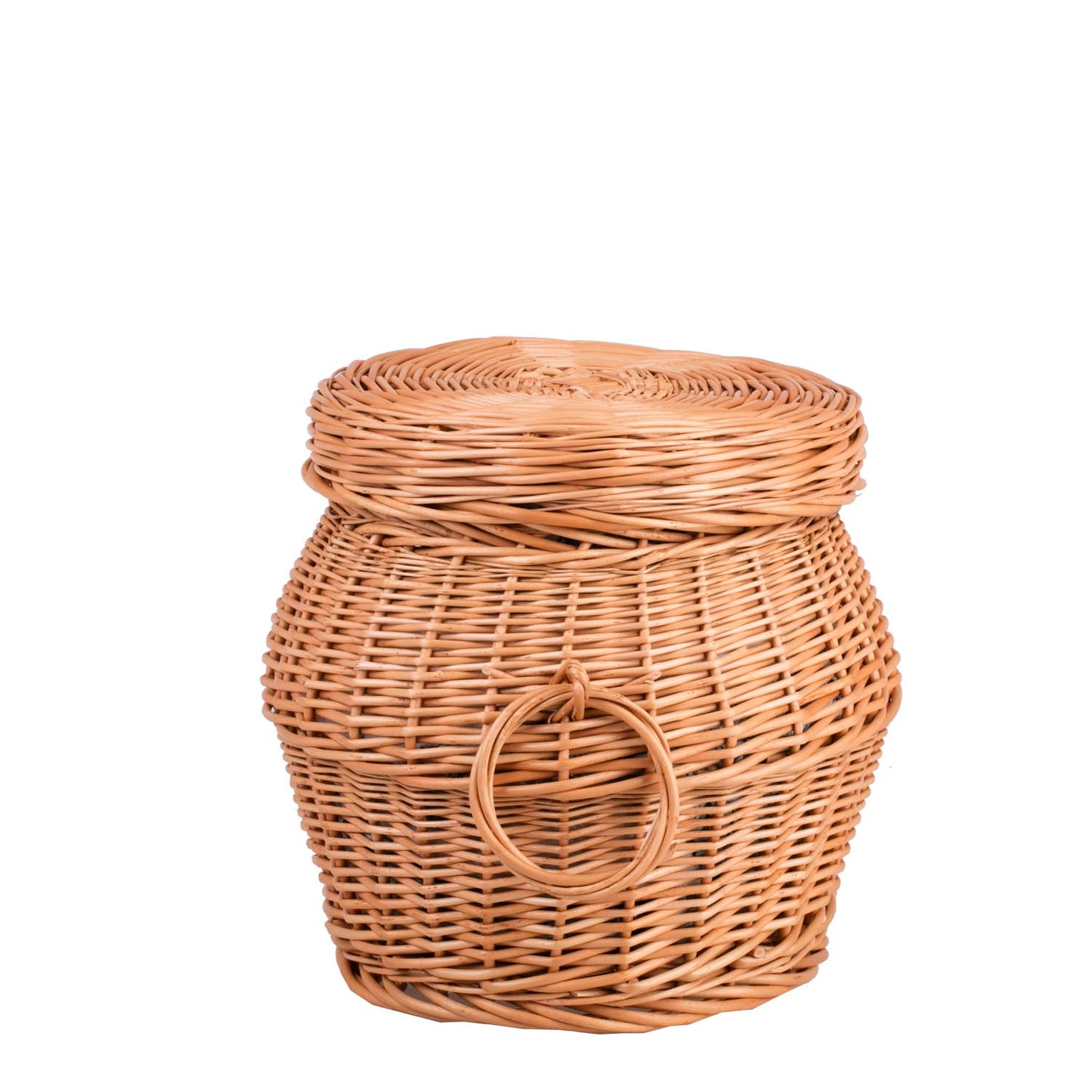 Marlis wiklinowy kosz na pranie z pokrywą i uchwytami TheWickerStories