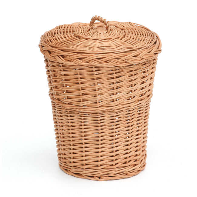 Decora wiklinowy kosz na śmieci z wiekiem TheWickerStories