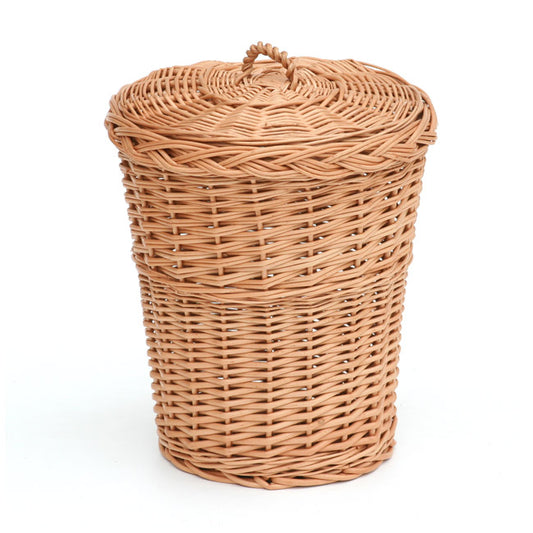 Decora wiklinowy kosz na śmieci z wiekiem TheWickerStories