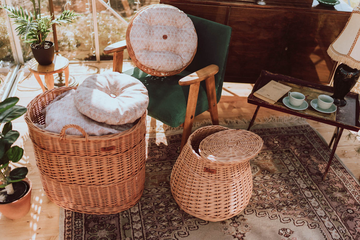 Celia wiklinowy koszyk pojemnik z uchwytami TheWickerStories