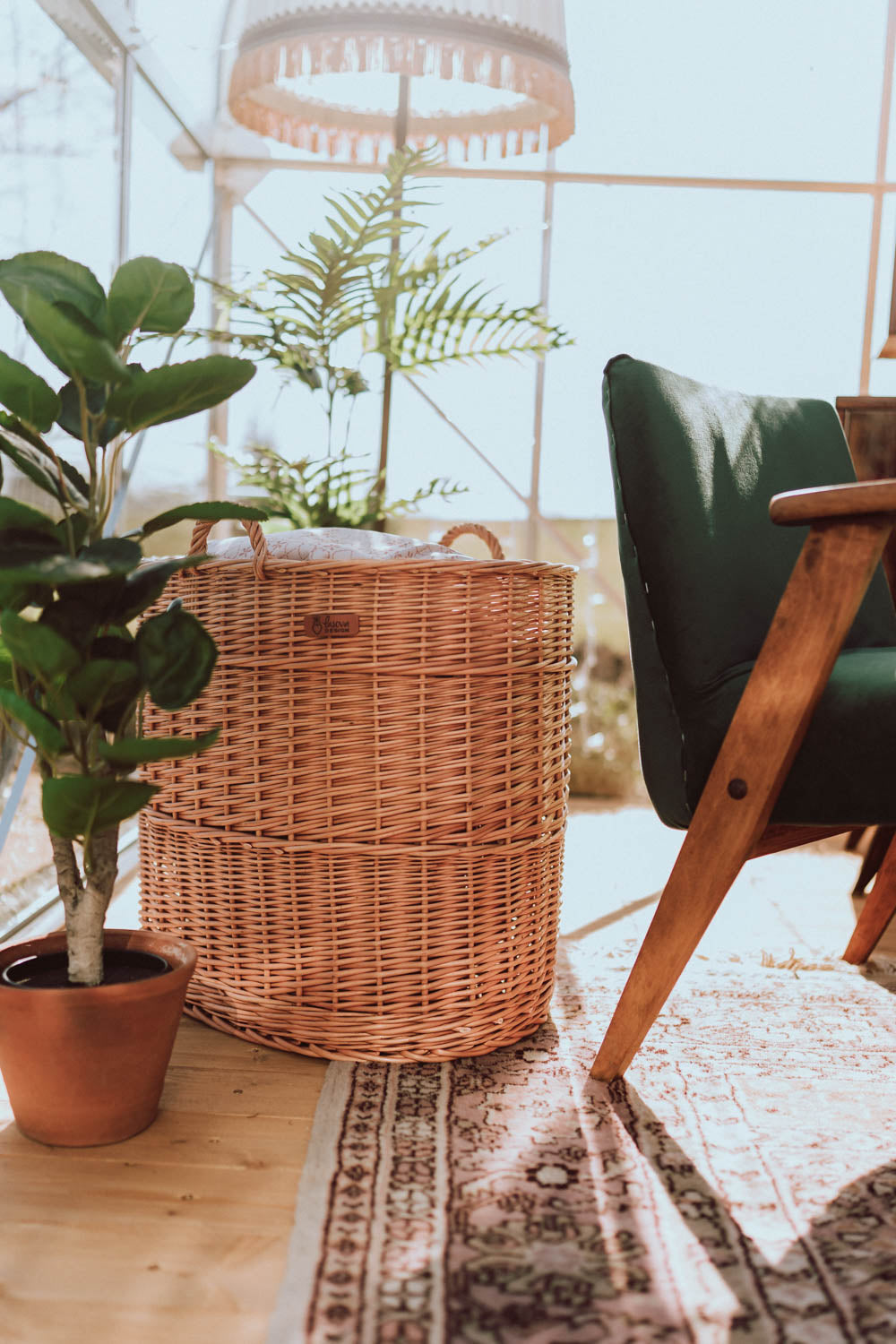 Celia wiklinowy koszyk pojemnik z uchwytami TheWickerStories