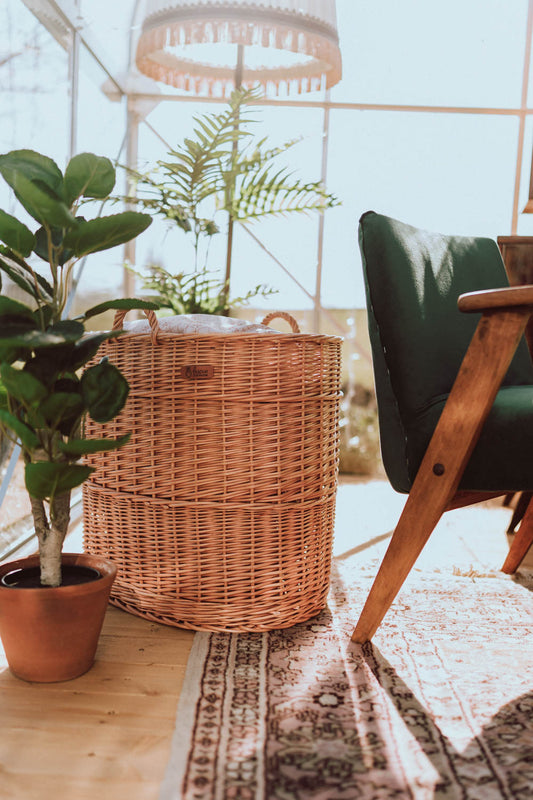 Celia wiklinowy koszyk pojemnik z uchwytami TheWickerStories