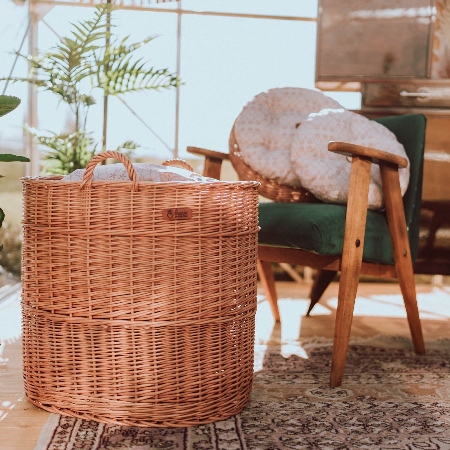 Celia wiklinowy koszyk pojemnik z uchwytami TheWickerStories