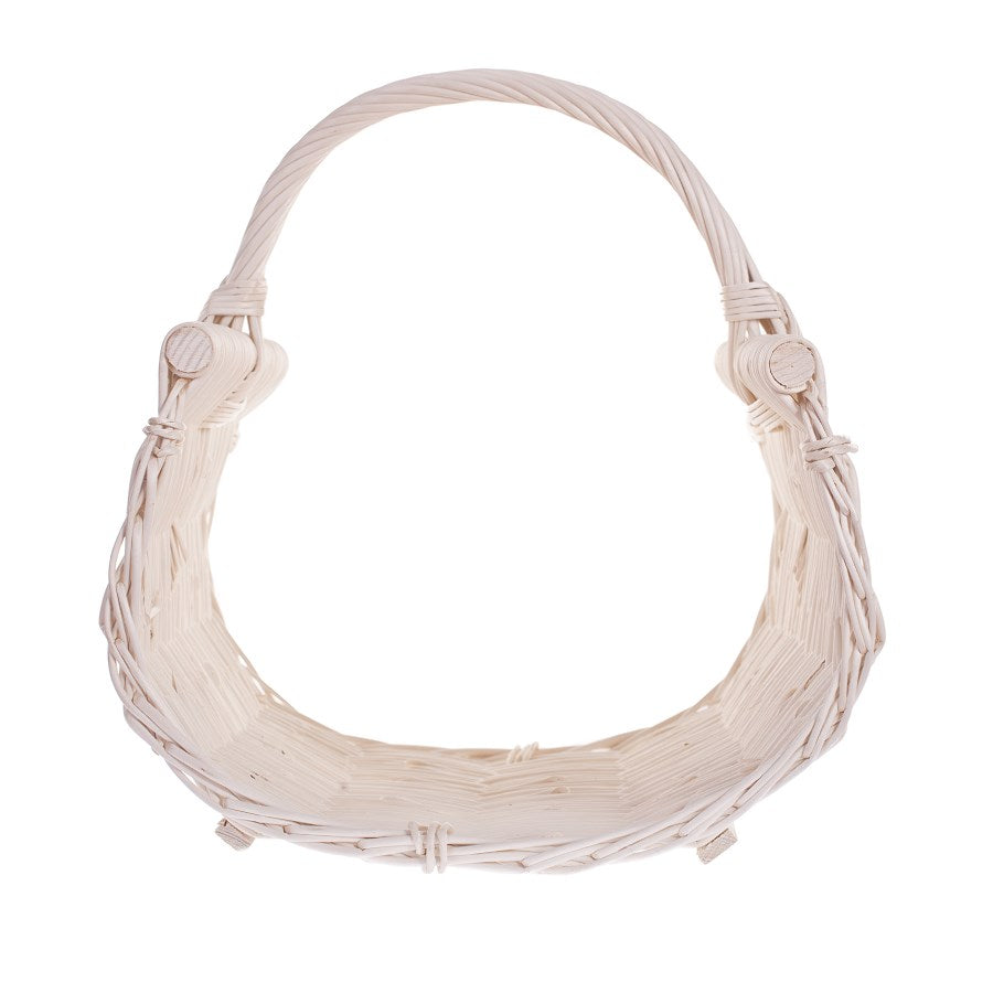 Fano wiklinowy kosz na drewno kominkowe z rączką TheWickerStories