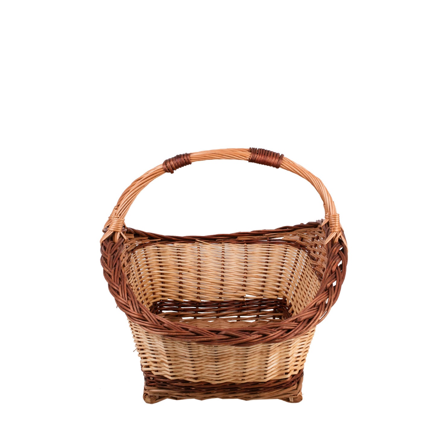 Fivelius wiklinowy kosz na drewno do kominka z podwójną rączką TheWickerStories