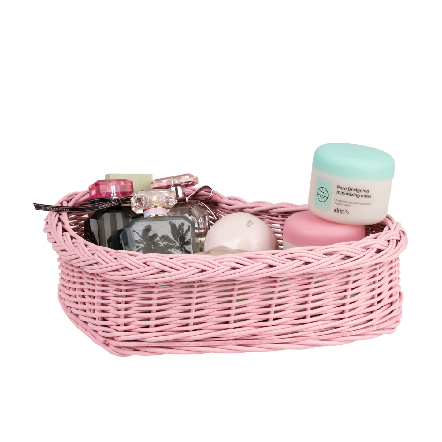 Zadaris wiklinowy koszyczek z różowym wkładem TheWickerStories