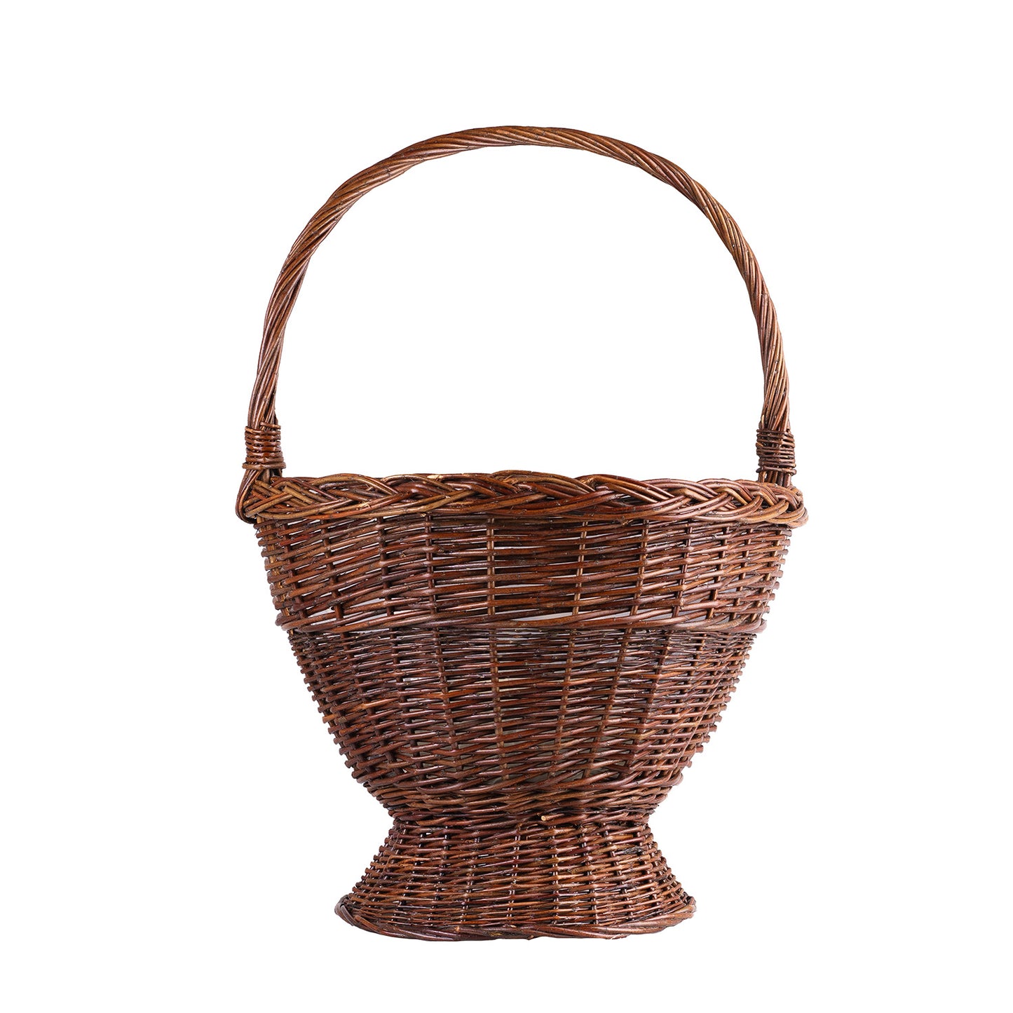 Zemira wiklinowy kosz ogrodowy na kwiaty i zioła, z rączką TheWickerStories